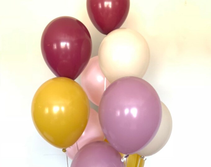 Mauve and Burgundy Balloons | Sangria Balloons | Mauve Bridal Shower | Burgundy Graduation Balloons