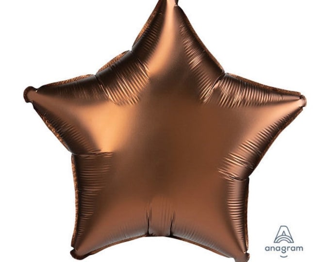 Twinkle Little Star Balloons | Brown Star Balloon | Chocolate Birthday Party Decor | Star Birthday Balloons | Cocoa Baby Shower | Boho Star