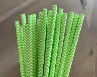 Lime Green Straws | Green Chevron Straws | Citrus Baby Shower | Little Cutie Straws | Citrus Bridal Shower Little Pumpkin Straws