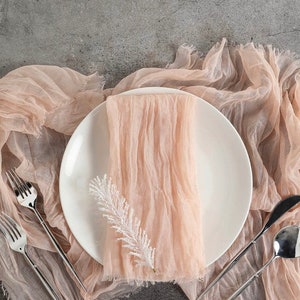 Blush Gauze Napkins | Blush Arbor Decor | Blush Baby Shower Decor | Blush Bridal Shower Decor | Pink Blush Wedding