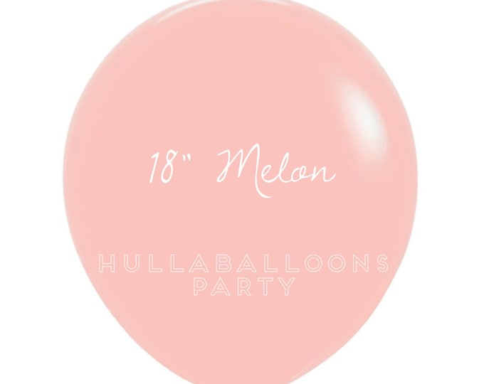 18 inch Melon Balloons | Sempertex Melon Latex Balloons | Peach Birthday Party Decor | Peach Bridal Shower Decor
