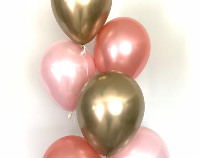 Pink Blush Balloons | Blush and Rose Gold Balloons | Rose Gold and Blush Balloons | Blush Bridal Shower Decor | Blush Baby Shower