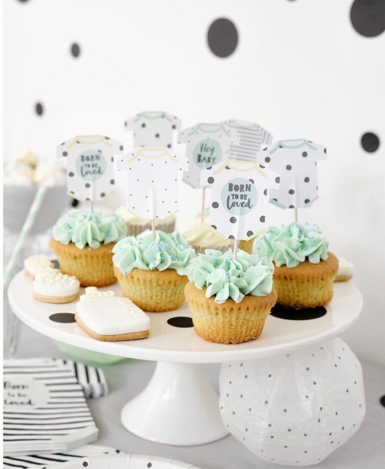 Baby Shower Cake Toppers Baby One Piece Cake Toppers Etsy