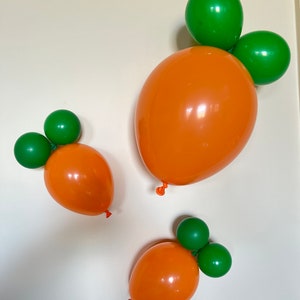 Carrot Balloons | Some Bunny Birthday  Little Bunny Baby Shower | Easter Balloons | Farmers Market Balloons | Carrot Balloons Kit DIY