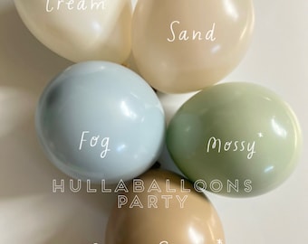 Sea Island Balloon Garland Kit | Cream, Sand, Fog, Mossy & Brown Sugar