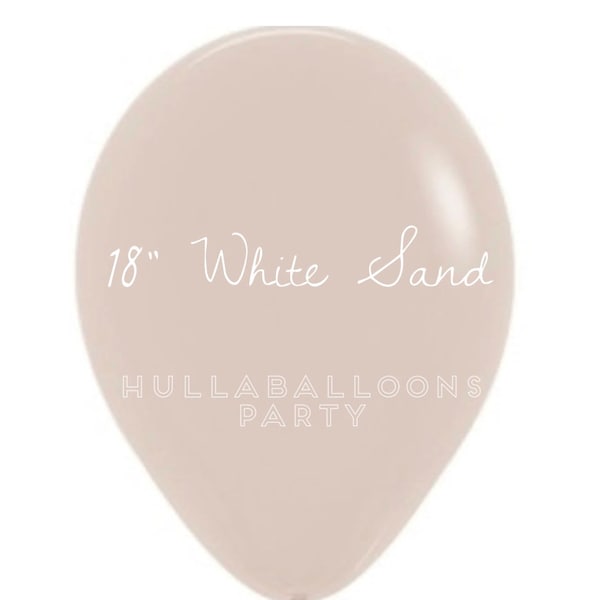 18 inch White Sand Balloons | Sempertex White Sand Latex Balloons | Beige Birthday Party Decor | Beige Bridal Shower Decor
