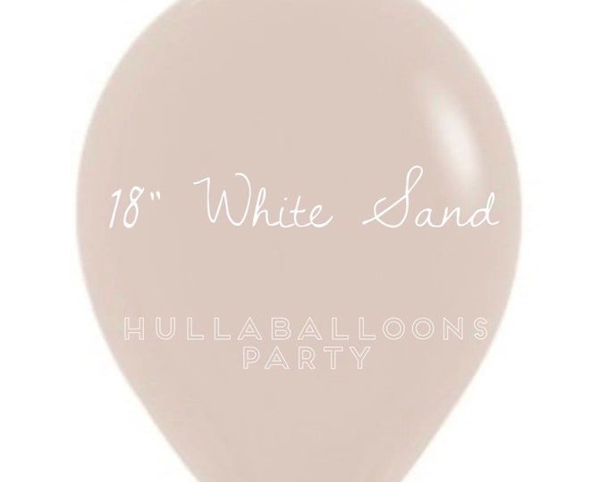 18 inch White Sand Balloons | Sempertex White Sand Latex Balloons | Beige Birthday Party Decor | Beige Bridal Shower Decor