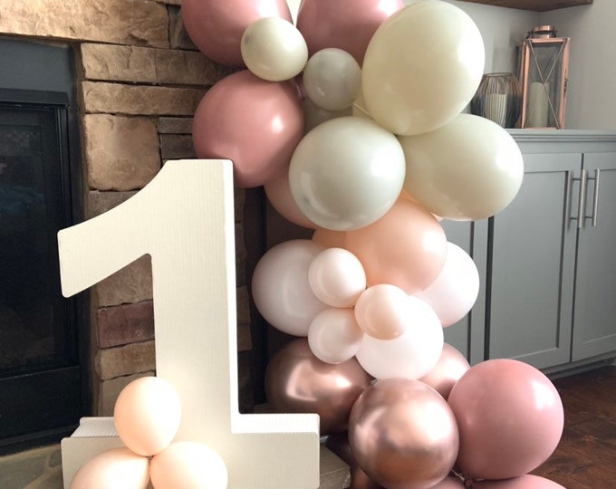 Blush Balloon Garland Kit | Dusty Rose Balloon Garland | Blush First Birthday Balloons | Dusty Mauve Bridal Shower Decor | Blush Baby Shower