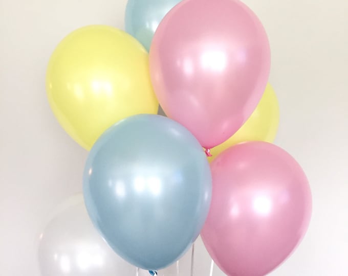 Pink and Blue Balloons | Gender Reveal Balloons | Gender Reveal Baby Shower Balloons | Baby Shower Decor | Twin Baby Shower
