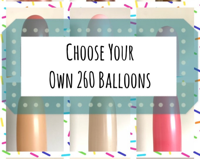 Custom 260 Latex Balloons | Twister Latex Balloons | Create Your Own Boho Rainbow Balloons | Pencil Balloons