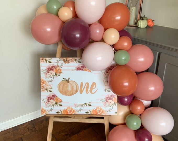 Blush Little Pumpkin Balloon Garland Kit | Little Pumpkin Baby Shower Decor | Fall Bridal Shower | A Little Pumpkin is on the Way