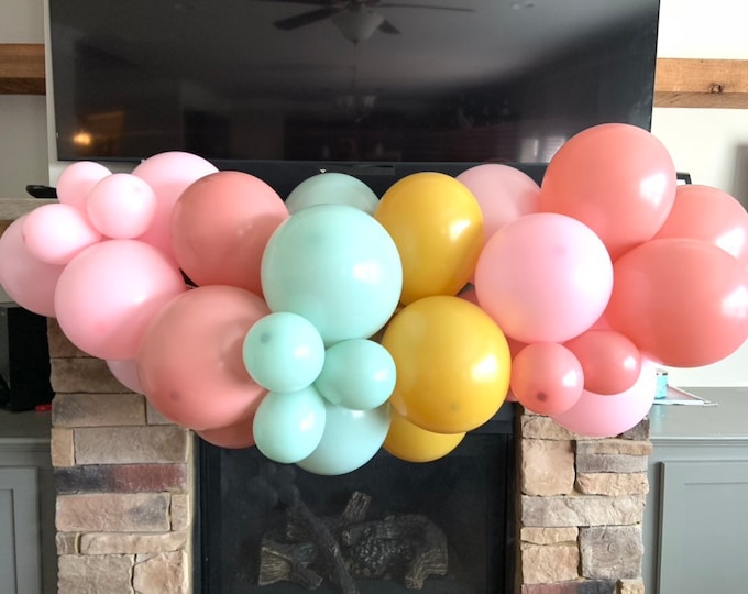 Boho Balloon Garland | Boho Rainbow Baby Shower Decor | Boho Bridal Shower | Boho First Birthday Balloons | Two Groovy Birthday