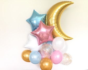 Twinkle Little Star Balloon Bouquet | Baby Shower, Gender Reveal