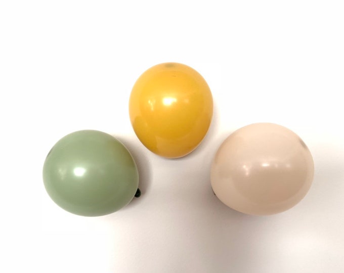 Mini Eucalyptus Balloons | Mini Mustard Balloons | Mini 5” Latex Balloons | Green Baby Shower Decor | Mini White Sand Balloons