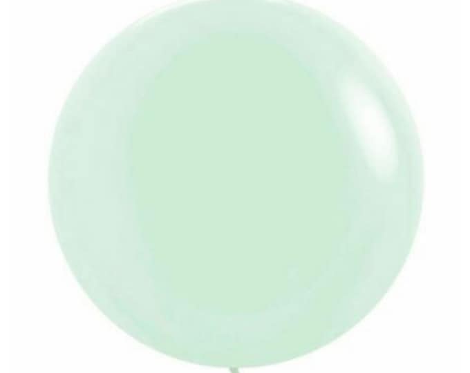Jumbo Matte Green Balloons | 24" Light Green Balloon | Large Mint Balloons | Mint Bridal Shower Decor | Chalk Green Balloons