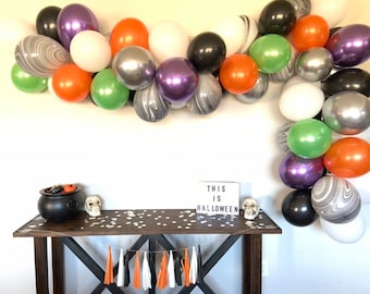 Halloween Balloon Garland | Kids Halloween Party Decor | Halloween Balloons | Halloween Party Backdrop | Trick or Treat