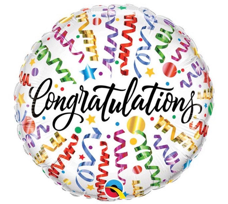 Congratulations Balloon Congratulations Party Decor Congrats Balloon Rainbow Balloons