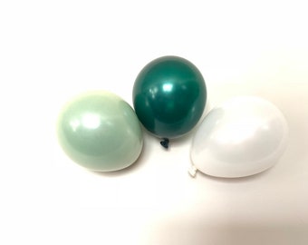 Mini Sage and Forest Green Balloons | Bridal Shower Decor