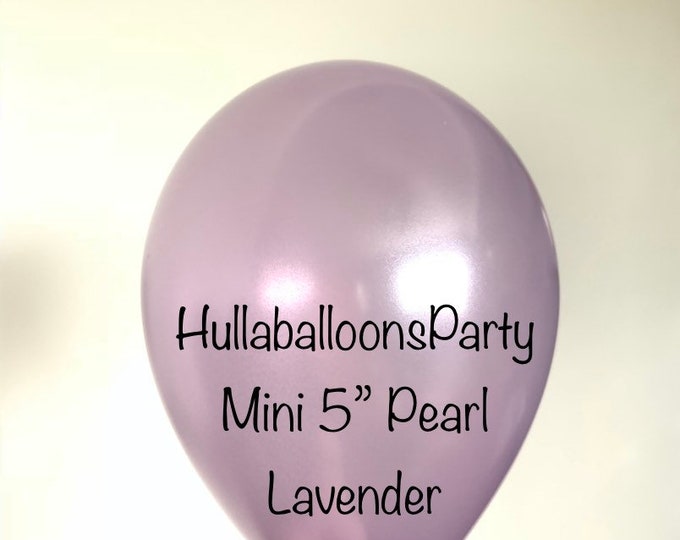 Mini Pearl Lavender Balloons | Purple Balloons | Mini 5” Latex Balloons | Lavender Balloon Garland | Balloon Artist | Lavender Balloon Decor