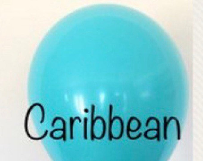 Caribbean Blue Balloons | Blue Latex Balloons | Bright Blue Birthday Party Decor | Blue Bridal Shower Decor | Blue Baby Shower Decor