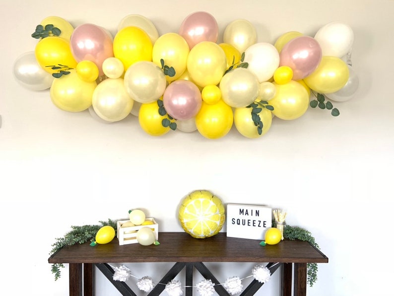 Pink Lemon Balloon Garland She Found Her Main Squeeze Bridal Shower Decor Love is Sweet Baby Shower It's Sweet To Be One First Birthda image 5