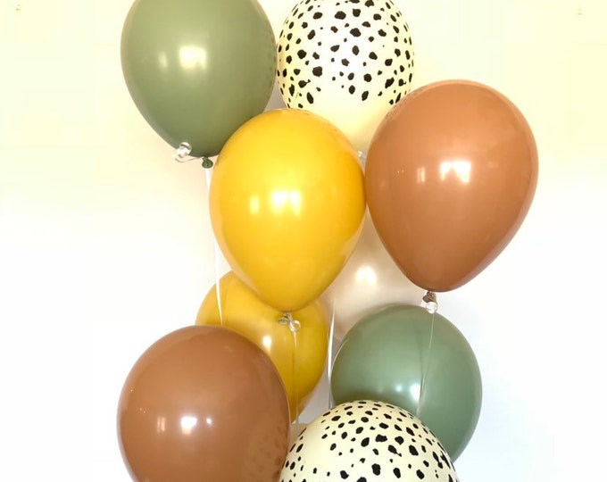 Safari Balloons | Cheetah Balloons | Safari Bridal Shower Decor | Safari Baby Shower | Jungle Birthday Balloons