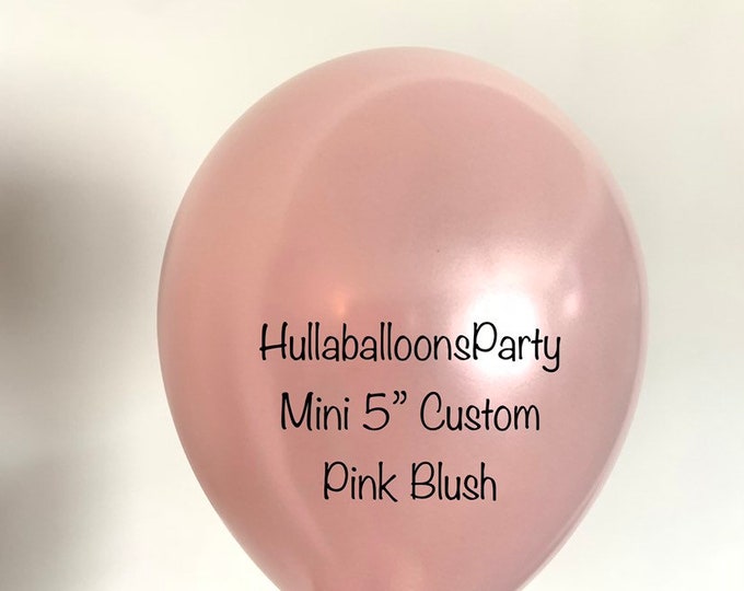 Mini Pink Blush Balloons | Mini Blush Balloons | Mini 5” Latex Balloons | Blush Bridal Shower | Pink Blush Baby Shower Decor