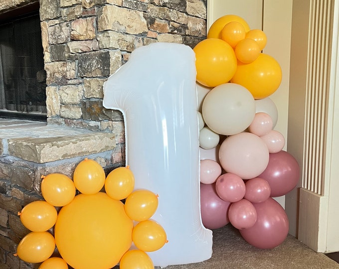 Little Sunshine Balloon Garland DIY Kit | First Trip Around The Sun Birthday | Little Sunshine Baby Shower | Here Comes The Sun Baby Shower