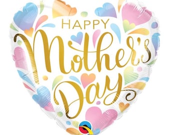 Happy Mother’s Day Balloons | Happy Mother’s Day Gift | Mother’s Day Heart Balloon | Mother’s Day Flowers | Gift for Mom