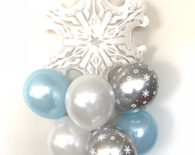 Baby It's Cold Outside Baby Shower Decor | Winter Baby Shower | Snowflake Balloons | Winter ONEderland Birthday Balloons