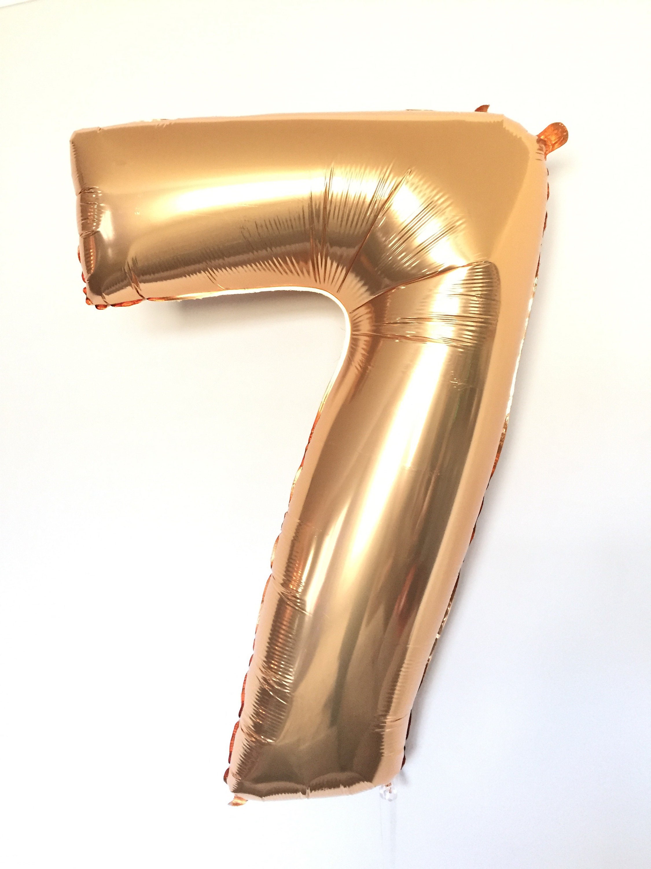 Gouden Nummer 7 Ballon Zevende Verjaardag Ballonnen Mylar Etsy