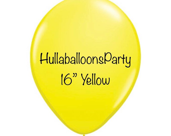 16 inch Yellow Balloons | Large Yellow Latex Balloons | Lemon Birthday Party Decor | Lemon Bridal Shower Decor