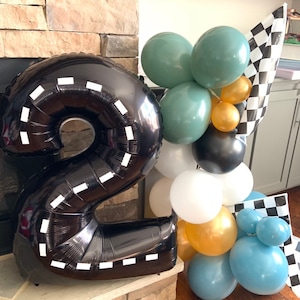 Vintage Car Birthday Balloon Garland | Two Fast Birthday | Fast One Car Birthday | Vintage Car Balloons | Vroom Race Car | Need Four Speed