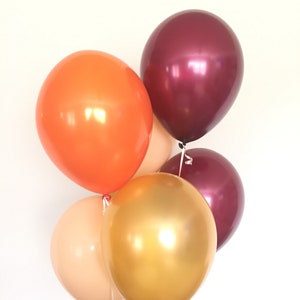 Blush and Burgundy Balloons Fall Balloons Little Pumpkin Balloons Little Pumpkin Baby Shower Decor Fall Bridal Shower Decor imagem 4