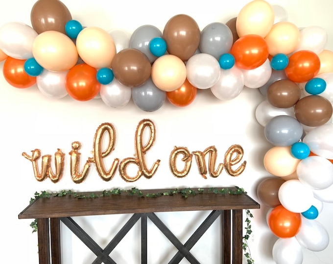 Woodland Balloon Garland DIY Kit | Wild One Birthday Balloon Garland | Fall Baby Shower | Wild One First Birthday | Fox Baby Shower Decor