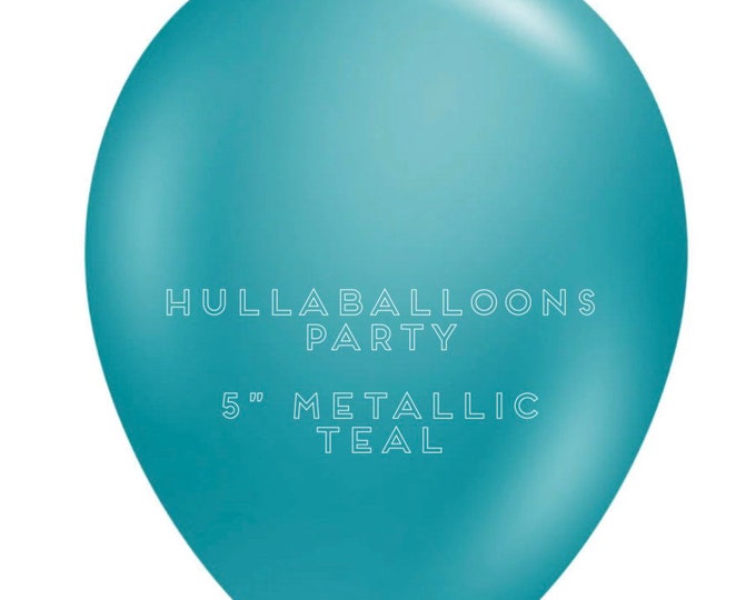 Mini Pearl Teal Green Balloons | Air Fill Teal Balloons | Mini 5” Latex Balloons | Teal Balloon Garland | Mini Teal Latex Balloons