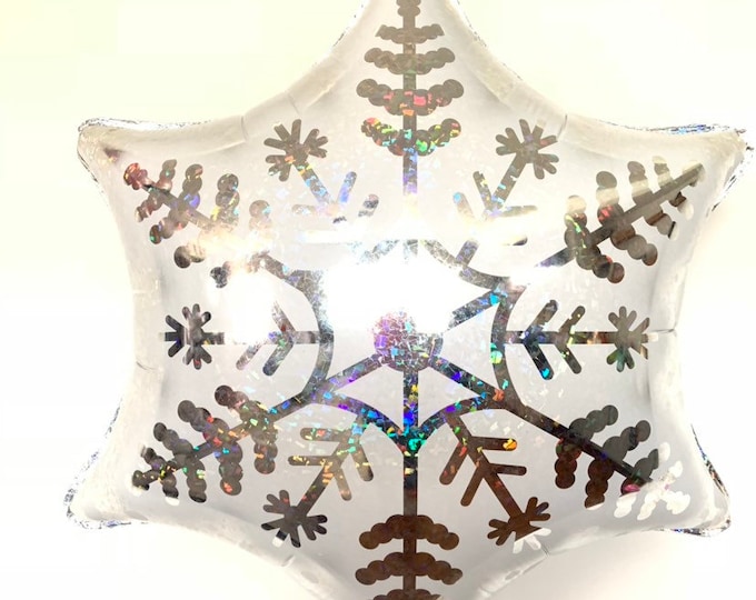 22" Snowflake Balloon | Winter ONEderland Birthday Balloons | Wonderland First Birthday | Baby It's Cold Outside | Winter Baby Shower