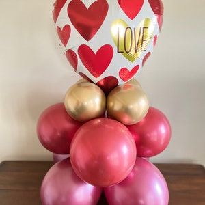 バレンタインデー バルーン センターピース DIY キット | Be My Valentine バルーン | I Love You バルーン | ガレンタインデー パーティー デコレーション