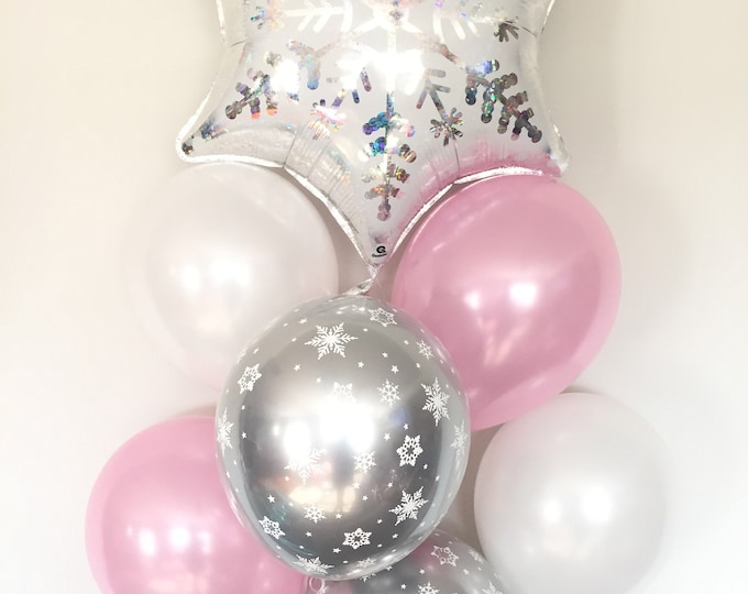 Baby It's Cold Outside Baby Shower Decor | Winter Baby Shower | Snowflake Balloons | Winter ONEderland Birthday Balloons