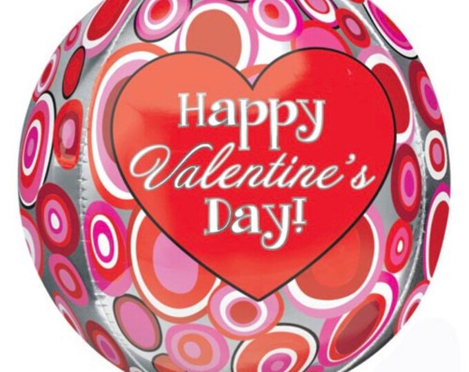 Orbz Valentine’s Day Balloons | Red and Pink Balloons | Hot Pink Happy Valentine's Day Balloons | Orbz Balloons | Be My Valentine