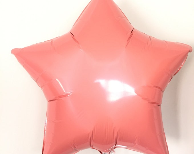 Twinkle Little Star Balloons | Coral Star Balloon | Lets Flamingle Party Decor | Summer Birthday Balloons | Coral Baby Shower Decor