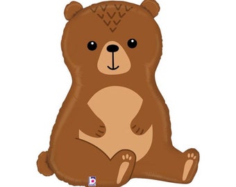 Bear Balloon | Woodland Party Decor | Woodland Baby Shower Decor | Woodland Animal Balloons | Teddy Bear Baby Shower Decor | Baby Bear