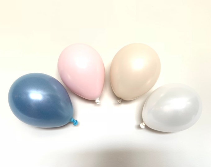Mini Slate and Blush Balloons | Blush and Slate Balloons | Mini 5” Latex Balloons | Slate and Blush Bridal Shower | Blush Baby Shower Decor