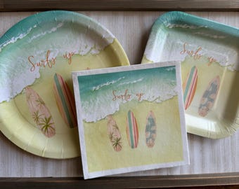 Surf's Up Birthday 10er Set Papierservietten | Die große erste Geburtstagsfeier | Surfbrett-Geburtstags-Party | Baby on Board Papierservietten