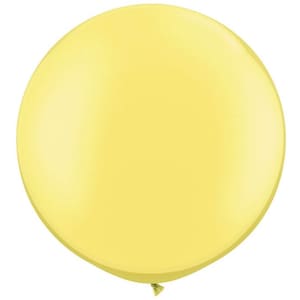 Lemon Balloons | 3&#39; Yellow Balloons| Large Yellow Balloons | 36&quot; Pastel Yellow Balloons | Citrus Wedding Decor | Lemon Bridal Shower Decor