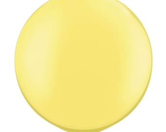 Lemon Balloons | 3' Yellow Balloons| Large Yellow Balloons | 36" Pastel Yellow Balloons | Citrus Wedding Decor | Lemon Bridal Shower Decor
