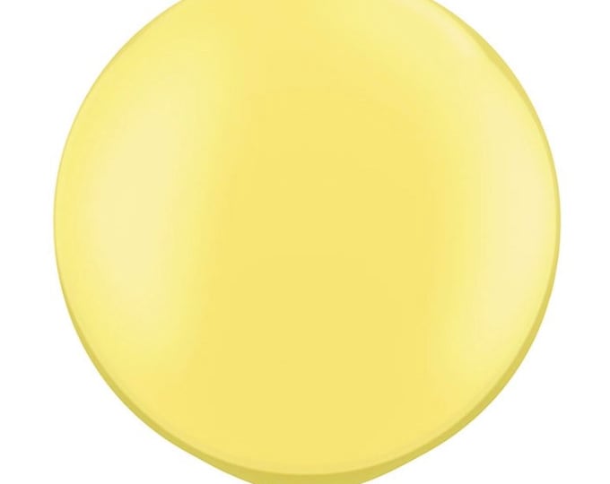 Lemon Balloons | 3' Yellow Balloons| Large Yellow Balloons | 36" Pastel Yellow Balloons | Citrus Wedding Decor | Lemon Bridal Shower Decor