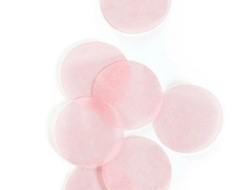 Light Pink Confetti | Light Pink Gender Reveal Confetti | Girl Baby Shower Decor | Pink Bridal Shower Decor | 1" Pink Tissue Paper Confetti