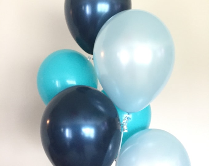 Blue Balloons | Little Man Balloons | Boy Oh Boy Balloons | Navy Balloons | Baby Shower Decor | Blue Birthday Balloons | It's A Boy Balloons