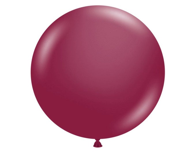 24” Sangria Balloons | Jumbo Sangria Latex Balloons | Wine Birthday Party Decor | Burgundy Bridal Shower Decor